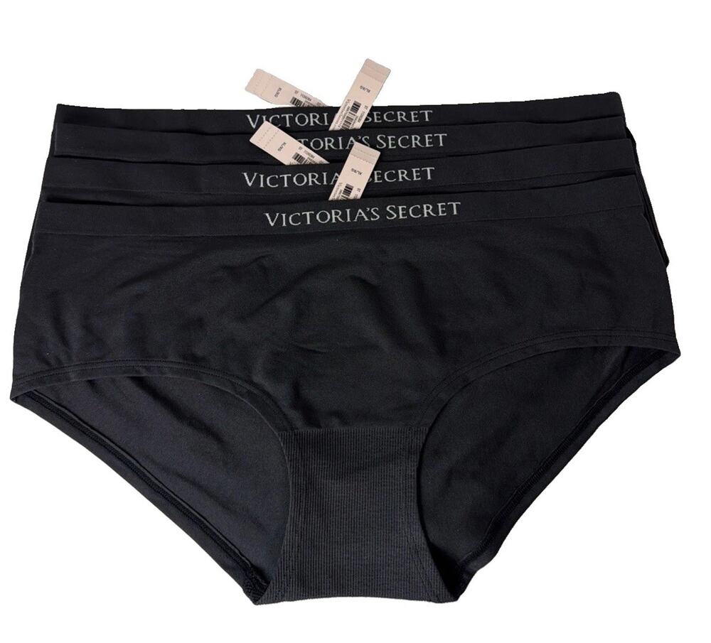Victoria’s Secret Seamless Hipster Panties 4 Pair Size XL Black NWT